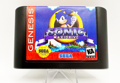 Sonic Maxidrive Sega Genesis Reproduction Video Game Cart - for just $19.99! 