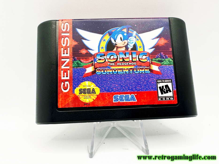 Sonic Sunadventure Sega Genesis Reproduction Video Game Cart - for just $19.99! 