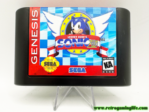 Sonic Zoom Cart Reproduction Sega Genesis Video Game Cart - for just $19.99! 