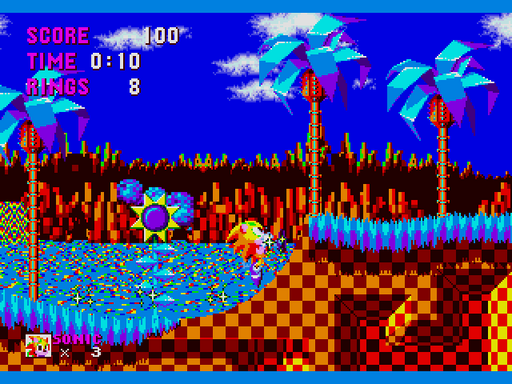 Sonic the Hedgehog Rainbow Edition Sega Genesis Reproduction Video Game Cart - for just $19.99! 