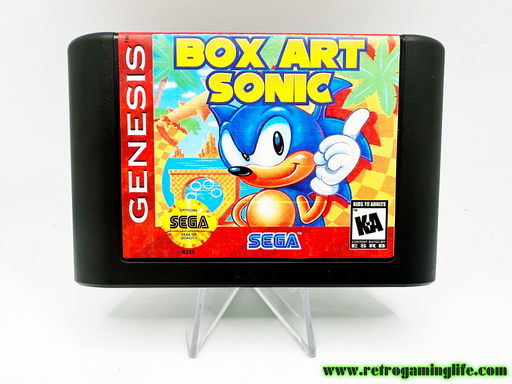 Box Art Sonic the Hedgehog Sega Genesis Video Game Cart - for just $19.99! 