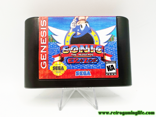 Sonic Erazor 7 Sega Genesis Reproduction Video Game Cart - for just $29.99! 