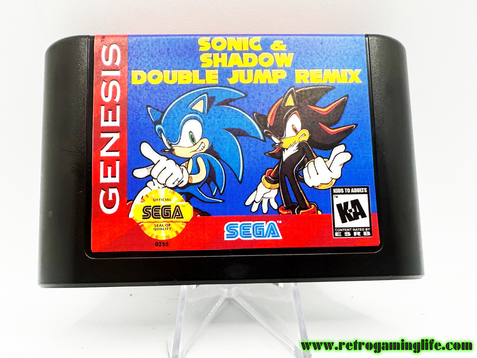 Sonic and Shadow Double Jump Remix Sega Genesis Repro Game Cart - for just $19.99! 