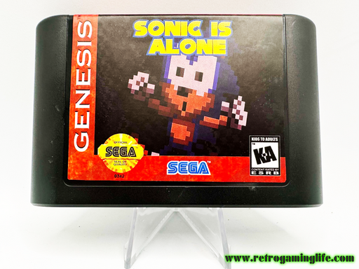 Sonic is Alone Sega Genesis Repro Video Game Cart - for just $19.99! 