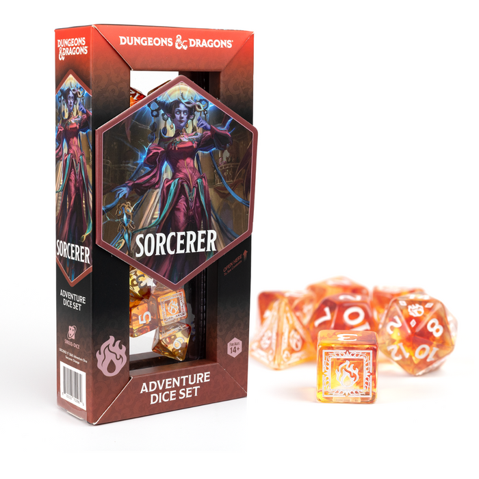 D&D Adventure Dice Set - Sorcerer Edition | Orange 16pc Collection - for just $24.99! 