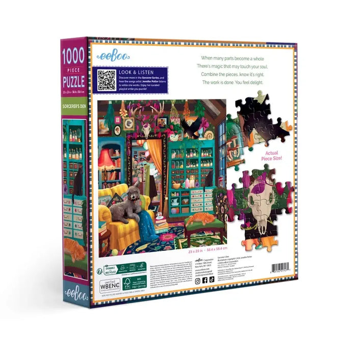 Sorcerer's Den 1000 Piece Jigsaw Puzzle eeBoo - for just $26.99! 
