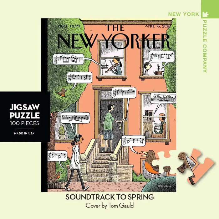 Soundtrack to Spring The New Yorker 100 Piece Mini Jigsaw Puzzle NYPC - for just $14.99! 