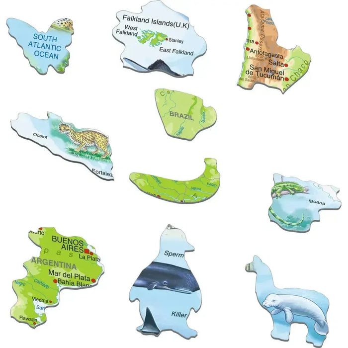 South America Topographic Map 65 Piece Tray Jigsaw Puzzle Larsen - for just $11.99! 