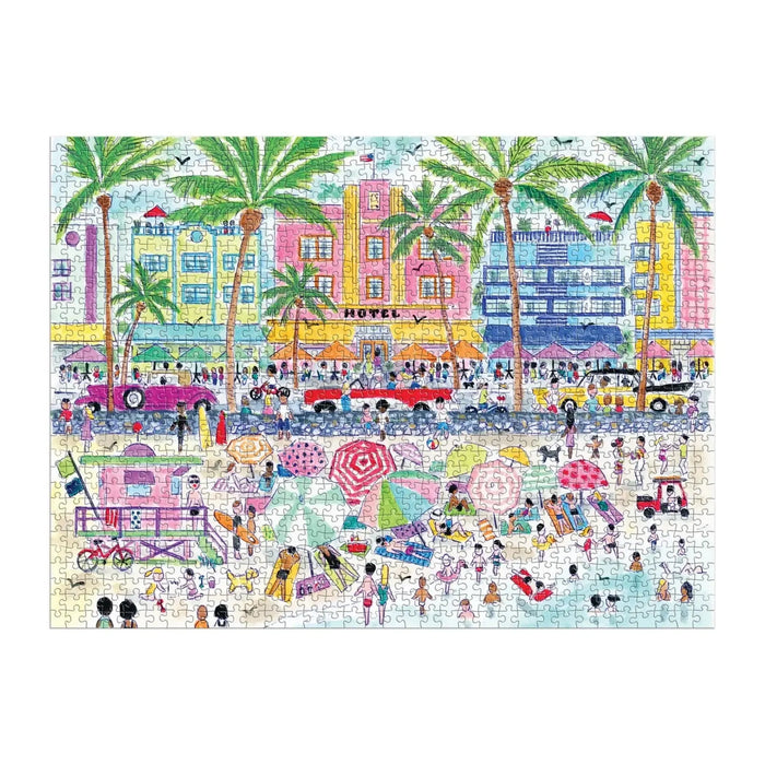 South Beach Miami 1000 Piece Jigsaw Puzzle Galison - for just $19.99! 