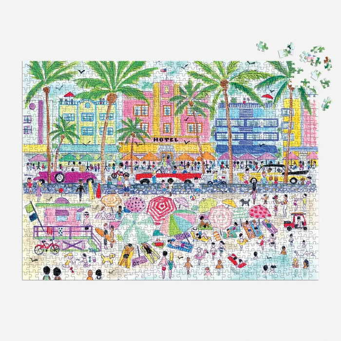 South Beach Miami 1000 Piece Jigsaw Puzzle Galison - for just $19.99! 