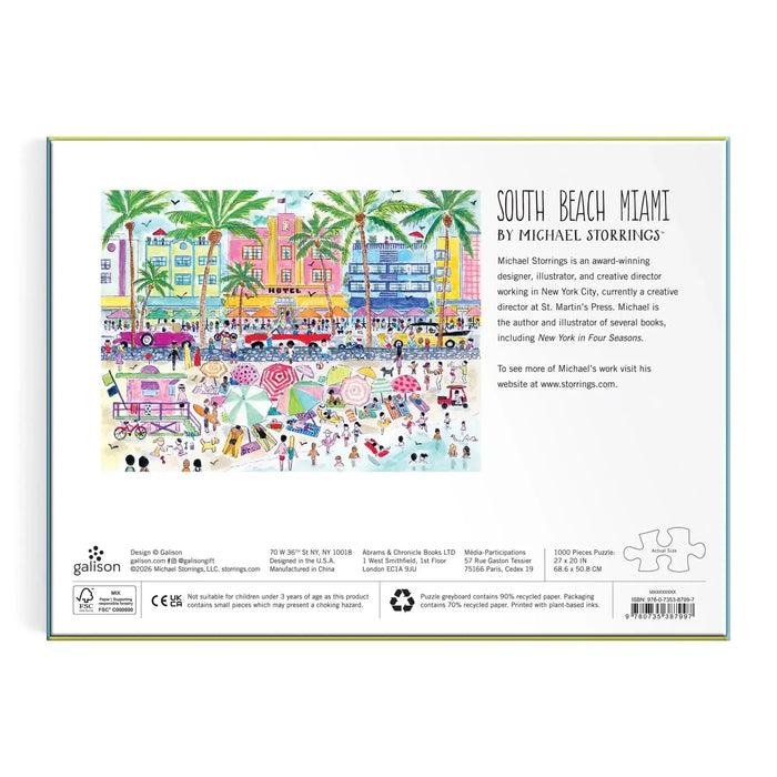 South Beach Miami 1000 Piece Jigsaw Puzzle Galison - for just $19.99! 