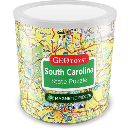 South Carolina State 100 Piece Magnetic Jigsaw Puzzle Geotoys - for just $11.99! 