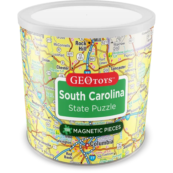 South Carolina State 100 Piece Magnetic Jigsaw Puzzle Geotoys - for just $11.99! 
