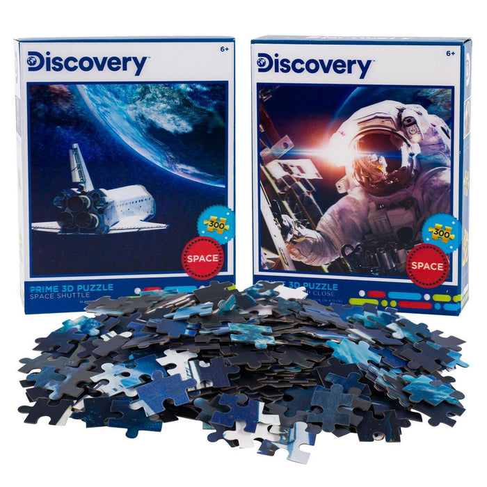 Space Shuttle & Astronaut Set of 2 300 Piece Lenticular Jigsaw Puzzles Prime 3D - for just $10.99! 