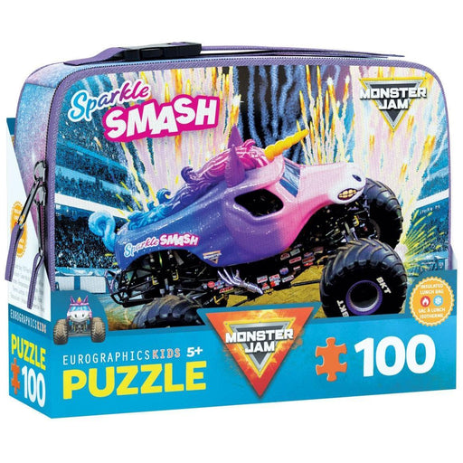 Sparkle Smash Monster Jam Lunch Bag & 100 Piece Jigsaw Puzzle Eurographics - for just $17.99! 