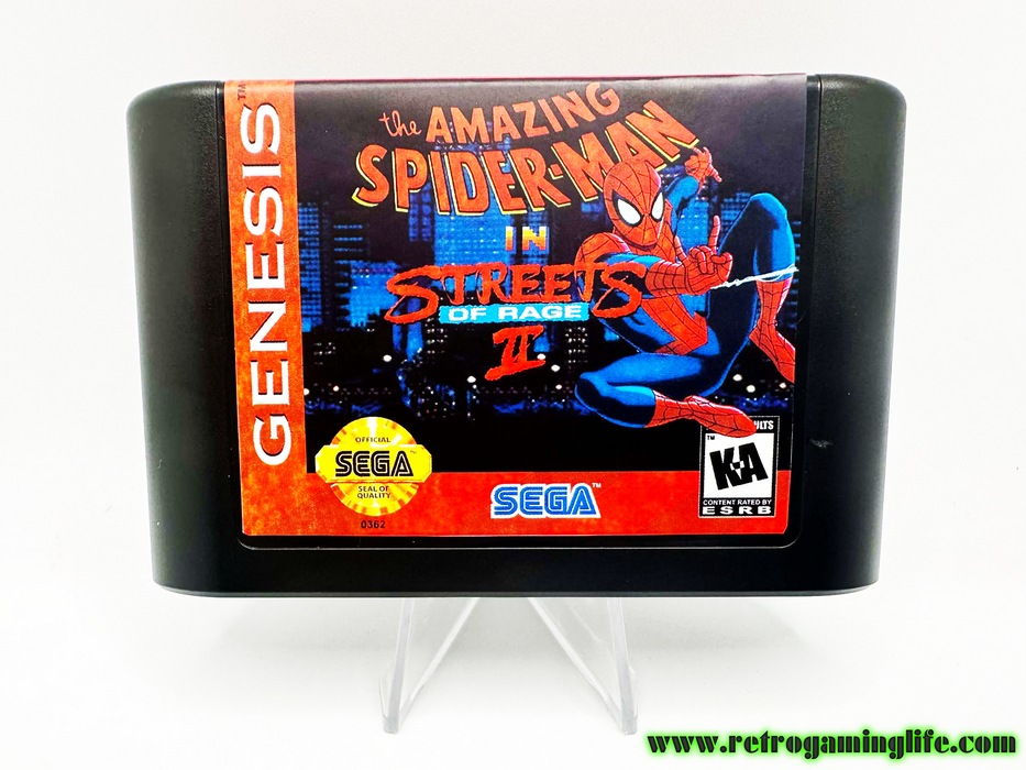 Spider-Man in Streets of Rage 2 Sega Genesis Video Game Cart - for just $19.99! 