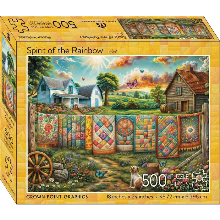 Spirit of the Rainbow 500 Piece Soft Touch Jigsaw Puzzle Crown Point - for just $19.99! 