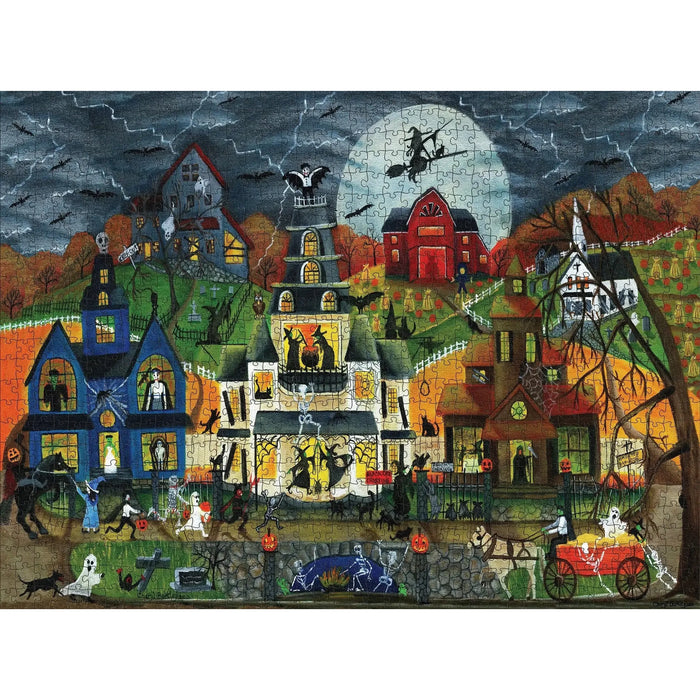 Spooky Street by Cheryl Bartley 1000 Piece Jigsaw Puzzle Pomegranate - for just $25.99! 