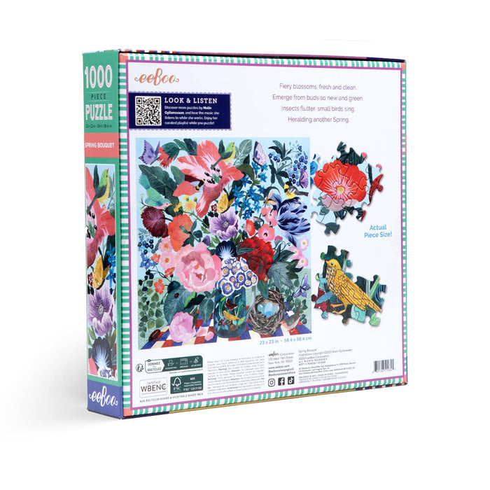 Spring Bouquet 1000 Piece Jigsaw Puzzle eeBoo - for just $26.99! 