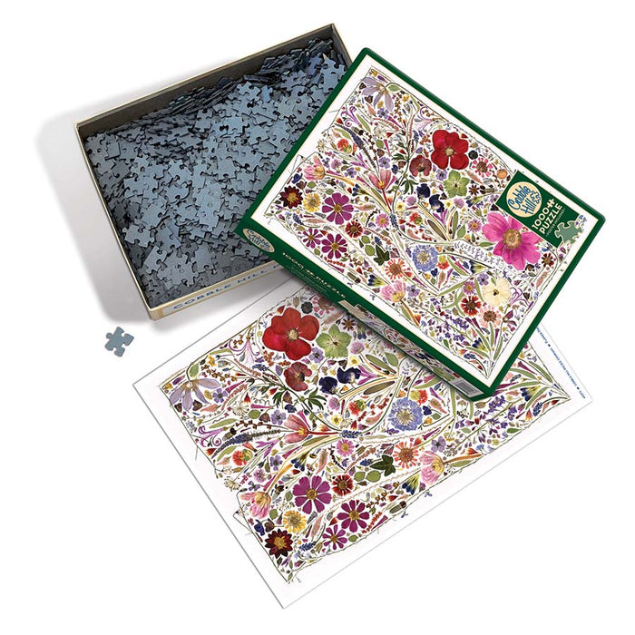 Spring Flower Press 1000 Piece Jigsaw Puzzle Cobble Hill - for just $19.99! 