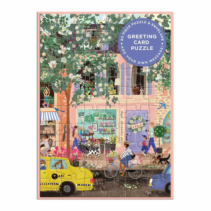 Spring Street Greeting Card 60 Piece Jigsaw Puzzle Galison - for just $7.99! 