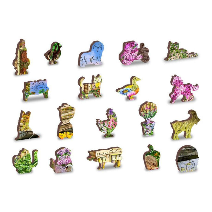 Springtime Cottage 505 Piece Wood Jigsaw Puzzle Wooden City - for just $27.99! 
