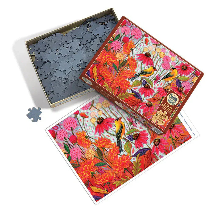 Springtime Goldfinches 275 Large Piece Jigsaw Puzzle Cobble Hill - for just $17.99! 