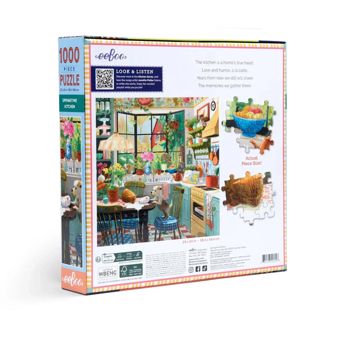 Springtime Kitchen 1000 Piece Jigsaw Puzzle eeBoo - for just $26.99! 