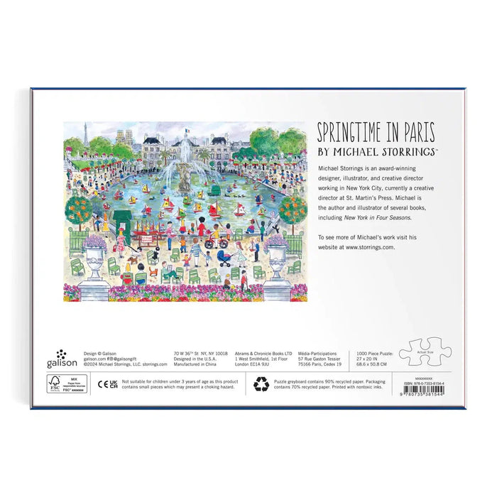 Springtime in Paris 1000 Piece Jigsaw Puzzle Galison - for just $19.99! 