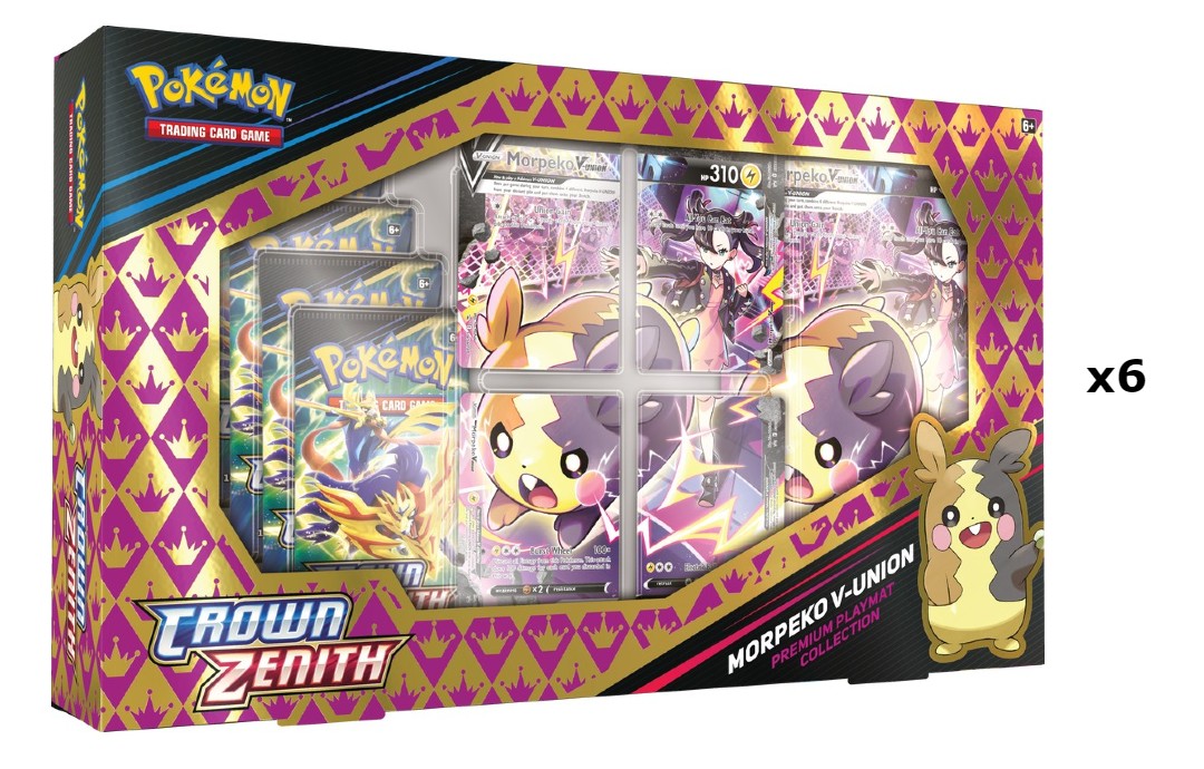 Pokemon: Crown Zenith Morpeko V-Union Premium Playmat Collection - Just $34.95! Shop now at Retro Gaming of Denver