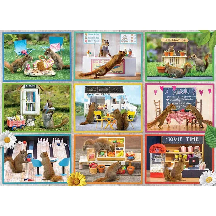 Squirrels Around Town 1000 Piece Jigsaw Puzzle Cobble Hill - for just $19.99! 