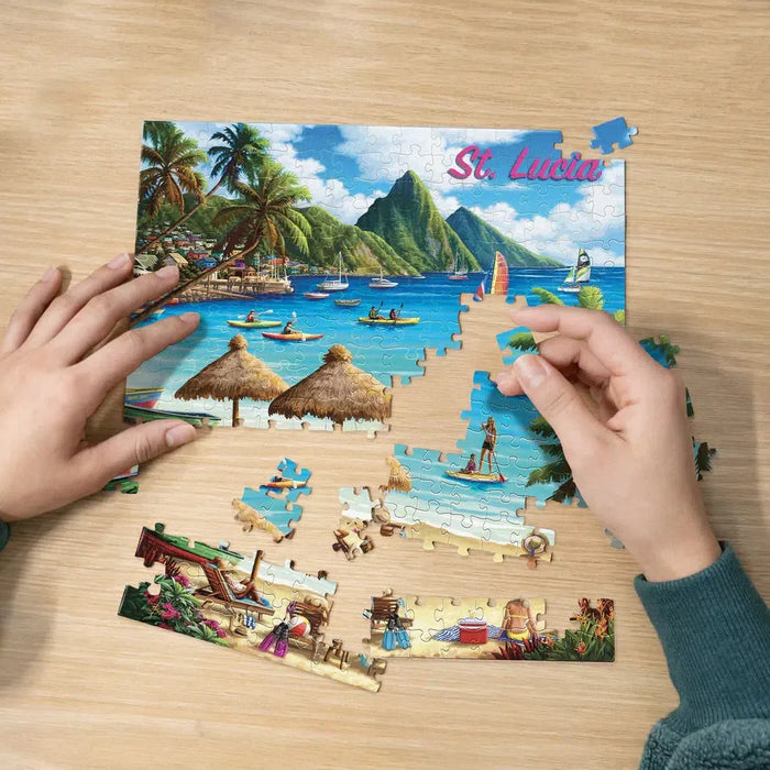 St. Lucia 210 Piece Jigsaw Puzzle Boardwalk - for just $11.99! 