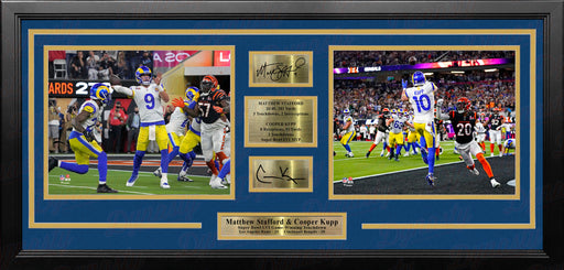 Matthew Stafford & Cooper Kupp LA Rams Super Bowl LVI Framed Photo Collage with Engraved Signatures - for just $129.99! 