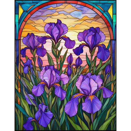 Stain Glass Iris 500 Piece Jigsaw Puzzle Springbok - for just $17.99! 