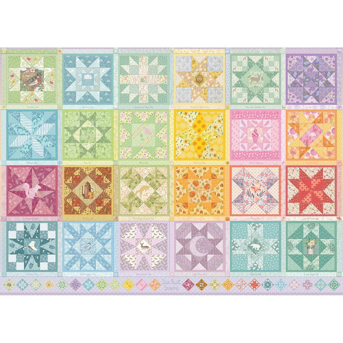 Star Seasons Quilt 1000 Piece Jigsaw Puzzle Cobble Hill - for just $19.99! 