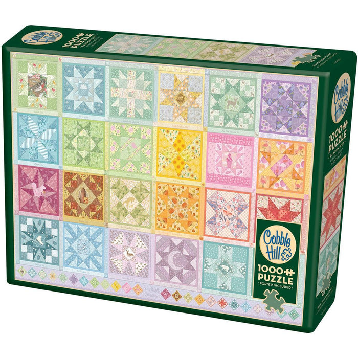 Star Seasons Quilt 1000 Piece Jigsaw Puzzle Cobble Hill - for just $19.99! 