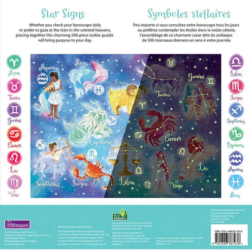 Star Signs 500 Piece Glow in the Dark Jigsaw Puzzle Parragon - for just $19.99! 