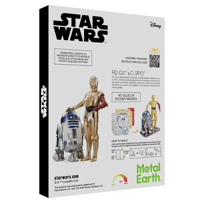 Star Wars R2-D2 and C-3PO Deluxe 3D Steel Model Kit Metal Earth - for just $33.99! 