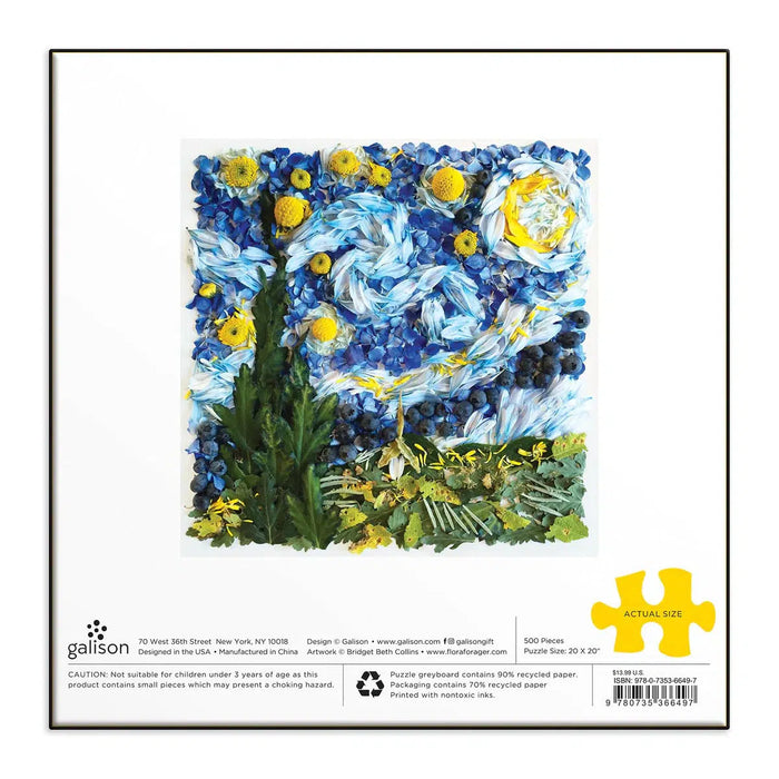 Starry Night Petals 500 Piece Jigsaw Puzzle Galison - for just $17.99! 