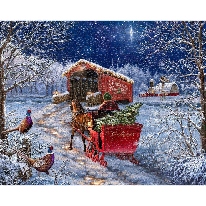 Starry Winter Night 1000 Piece Jigsaw Puzzle Springbok - for just $19.99! 