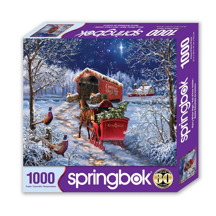 Starry Winter Night 1000 Piece Jigsaw Puzzle Springbok - for just $19.99! 