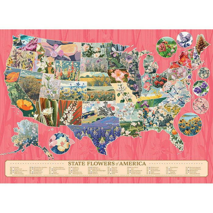 State Flowers of America 1000 Piece Jigsaw Puzzle Cobble Hill - for just $19.99! 