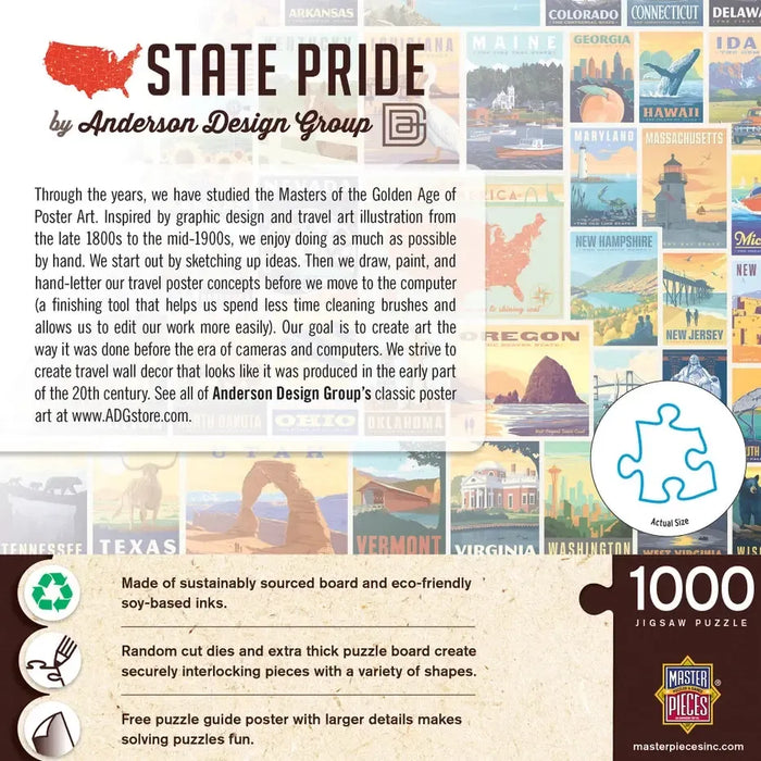State Pride by Anderson Design 1000 Piece Jigsaw Puzzle MasterPieces - for just $17.99! 