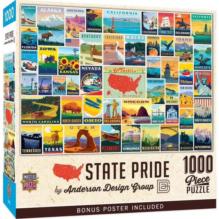 State Pride by Anderson Design 1000 Piece Jigsaw Puzzle MasterPieces - for just $17.99! 