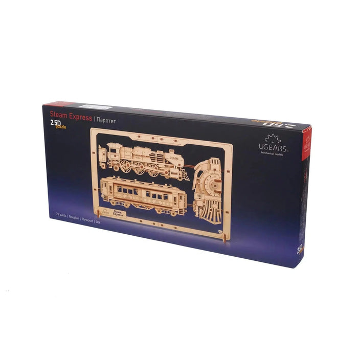 Steam Express Train 2.5D Wood Model Kit UGEARS - for just $26.99! 