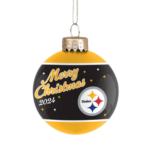 Pittsburgh Steelers 2024 Holiday Glass Ball Ornament - for just $9.99! 