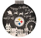 Pittsburgh Steelers 12" Christmas Village Wall Art Wood Sign - for just $12.99! 