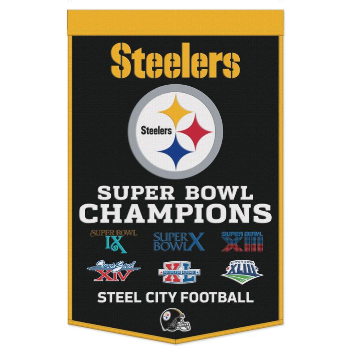 Pittsburgh Steelers 24" x 38" Primary Wool Banner - for just $99.99! 