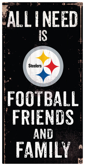 Pittsburgh Steelers Football, Friends, & Family Wood Sign - for just $12.99! 