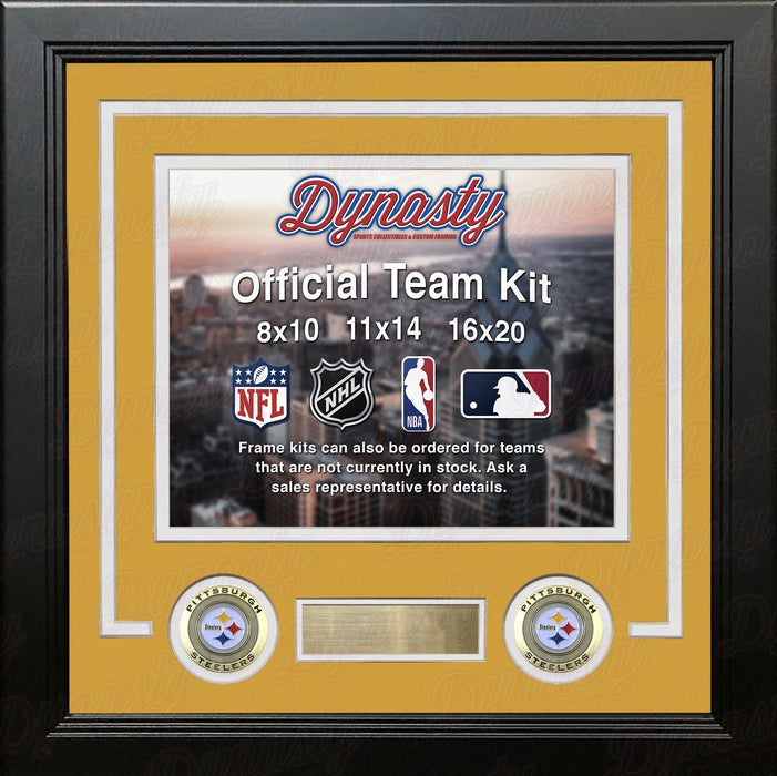 Pittsburgh Steelers Custom NFL Football 16x20 Picture Frame Kit (Multiple Colors) - for just $62.99! 